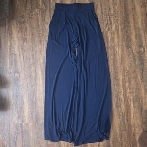 Wide Leg Navy Blue Express Flowy Dress Pants Women's XXS Long
